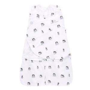Halo SleepSack White Swaddle with penguins